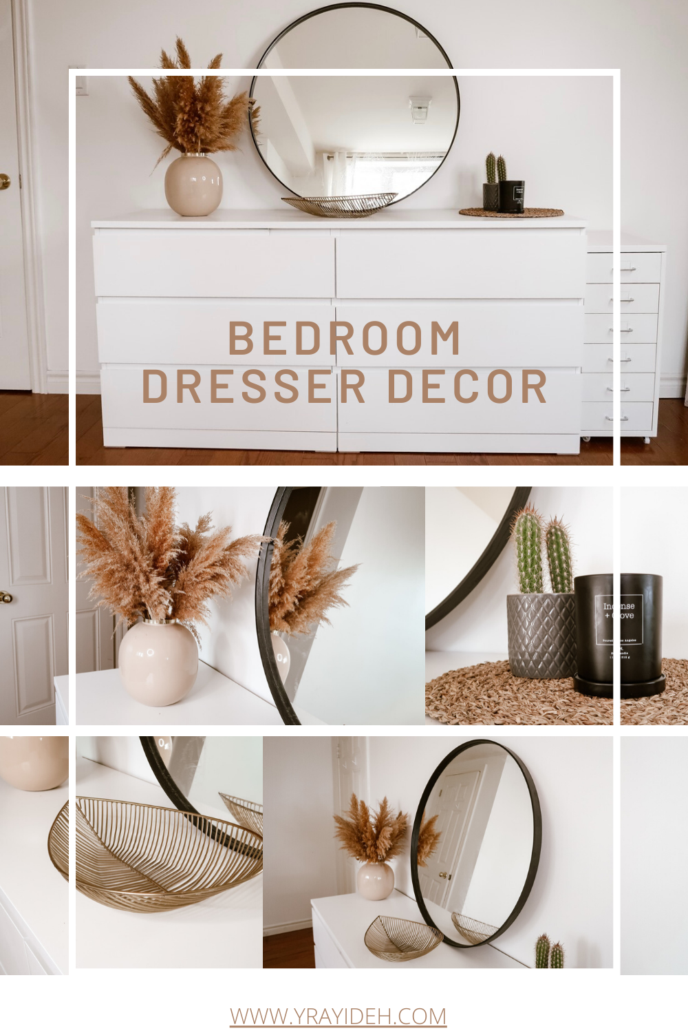 decorate a bedroom dresser